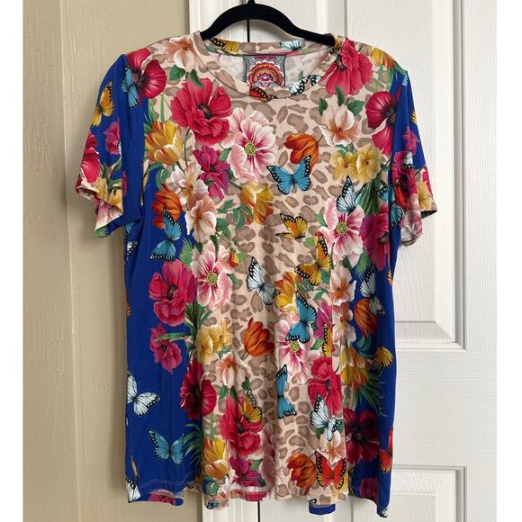 Johnny Was Mayflower Favorite Short Sleeve Swing Tee Medium Floral‎ - Picture 2 of 6